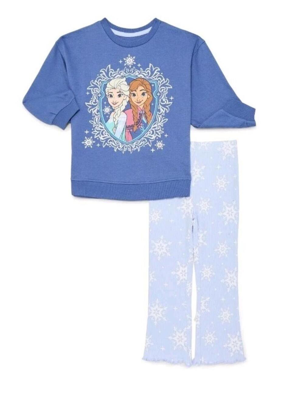 Nwt Disney Frozen Elsa Anna Outfit Set Sweatshirt & Leggings Size 18 Months